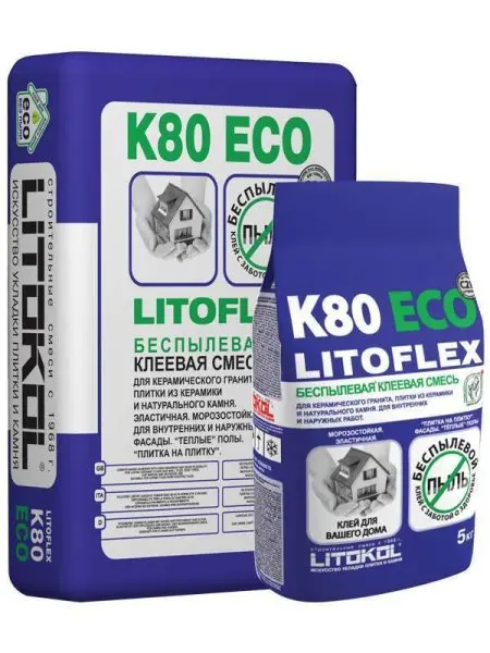 Клеевая смесь LitoFlex K80 ЕСО 25 kg Al bag